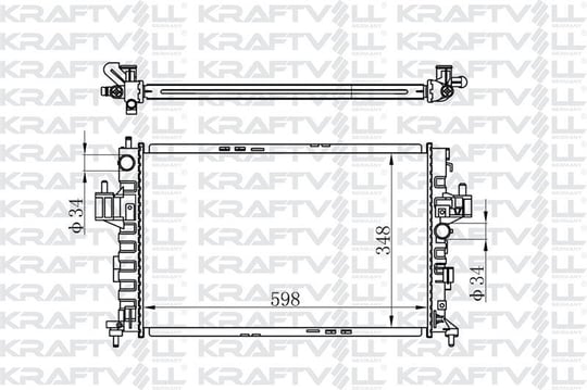 MOTOR RADYATORU (600x368x22) CORSA C / COMBO 1,3CDTI MANUEL> BRAZING