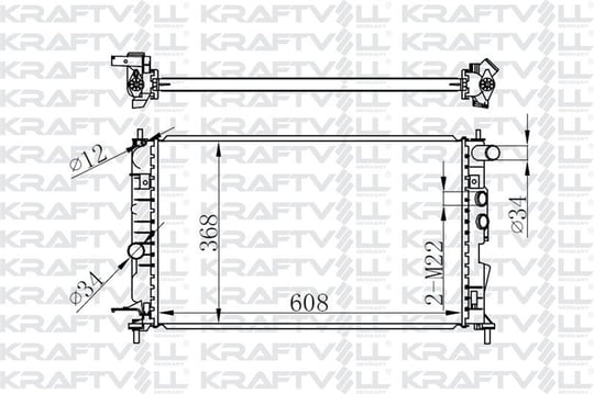 MOTOR RADYATORU (608×358×22) VECTRA B 95-> MANUEL> BRAZING