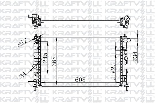 MOTOR RADYATORU (608×358×22) VECTRA B 95-> OTOMATIK> BRAZING