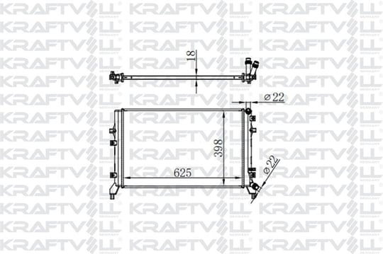 MOTOR RADYATORU GOLF V VI OCTAVIA A3 RAPID SUPERB 1,2 / 1,4TSI 07> (627*396*23) (MT)