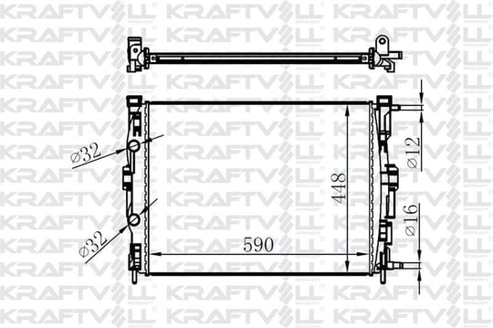 MOTOR RADYATORU MEGANE II SCENIC 1,5DCI 1,4 / 1,6 / 2,0 16V (590×455×26)>BRAZING