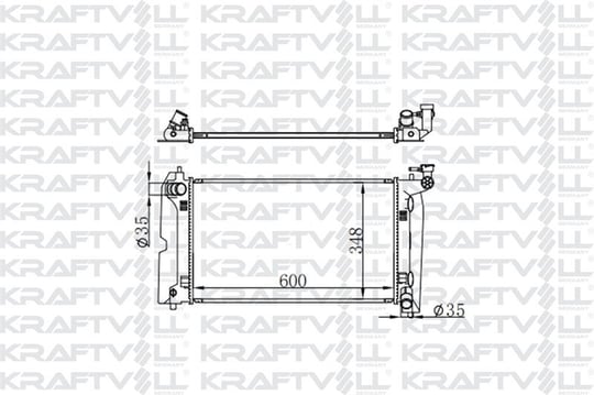 MOTOR SU RADYATORU AVENSIS 03>08 COROLLA 02>07 GECMELI MANUEL (600*348*16) BRAZING (MT)