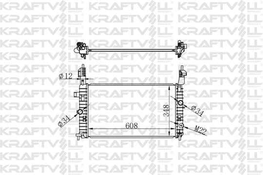 MOTOR SU RADYATORU BRAZING Z14XEP Z16XE MERIVA A (608*348*26) BRAZING (MT)