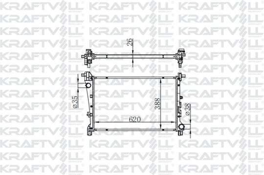 MOTOR SU RADYATORU EGEA 1,3 / 1,6 MJET / 1,4 BENZINLI (MT) (620*398*26) BRAZING
