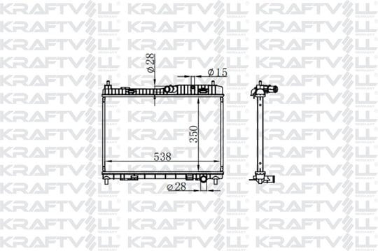MOTOR SU RADYATORU FIESTA 1,25 16V / 1,4 16V 08 /> B MAX 1,4 16V 12 />  (350*538*18) BRAZING (MT)