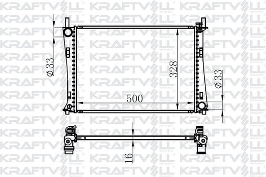 MOTOR SU RADYATORU FIESTA V FUSION 01>08 1,25 1,4 16V / 1,6 16V MAZDA II 1,4 16V / 1,6 16V 02 > BRAZING > OLCU: (500×358×16)