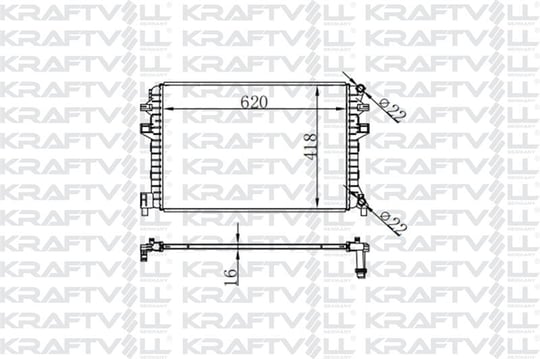 MOTOR SU RADYATORU GOLF VII A3 LEON OCTAVIA 1.2 1.4 1.6 13> (620*418*16) BRAZING (MT)