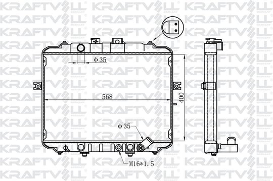 MOTOR SU RADYATORU H100 MINIBUS 1997-2005 - L300 MINIBUS 1997-2008 400X568X26 BRAZING