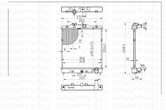 MOTOR SU RADYATORU HONDA CIVIC 1992 2000 MANUEL VITES (350X348X26)
