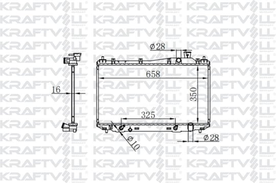 MOTOR SU RADYATORU HONDA CIVIC VTEC 2001 2006  (350×658×16) BRAZING (AT)