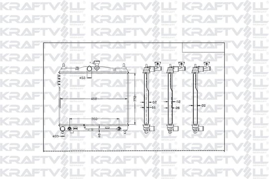 MOTOR SU RADYATORU HYUNDAI GETZ 02> BENZINLI OTOMATIK (370X488X26)