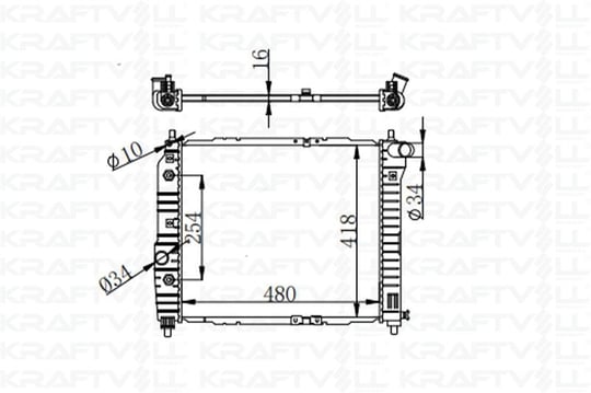 MOTOR SU RADYATORU M.T AVEO KALOS 1,2 1,4 T200 T250 T255 (480X418X16)