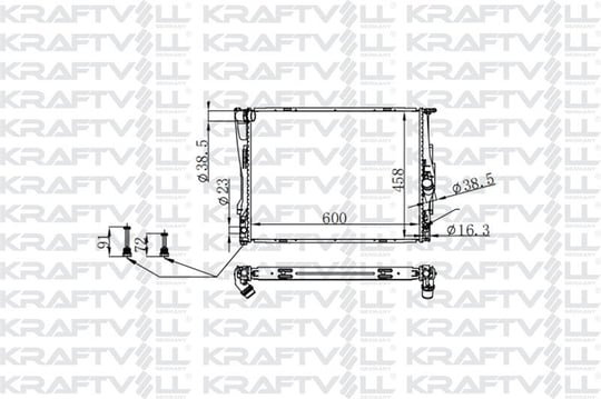 MOTOR SU RADYATORU MANUELTAPASIZ BMW E81 E82 E87 E88 E90 E91 E92 E93  X1 E84 Z4 E89 (600*458*26) BRA