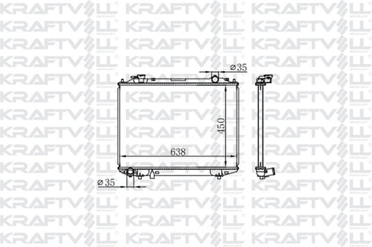 MOTOR SU RADYATORU MAZDA B2500 BT50 06> FORD RANGER MANUEL (450*638*26) BRAZING (MT)