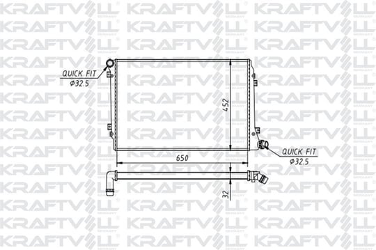 MOTOR SU RADYATORU (MEKANIK - 650×452×32) CADDY PASSAT GOLF JETTA OCTAVIA TOURAN SUPERB 1,9 / 2,0TDI