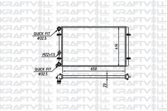 MOTOR SU RADYATORU (MEKANIK) GOLF IV BORA OCTAVIA 1,6 AKL BCB BFQ 97>05 (650*414*22)