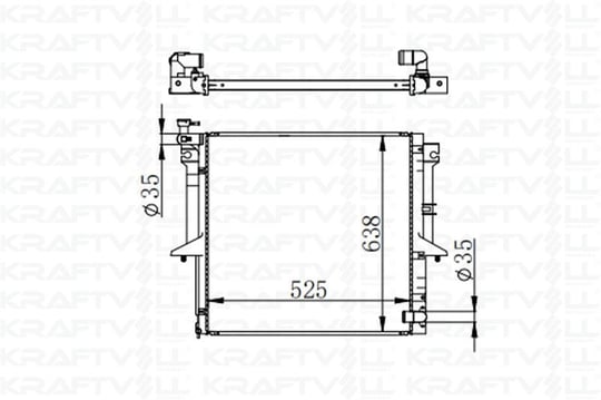 MOTOR SU RADYATORU MITSUBISHI L200 06>15 4D56 4X4 MANUEL VITES (640X535X18)