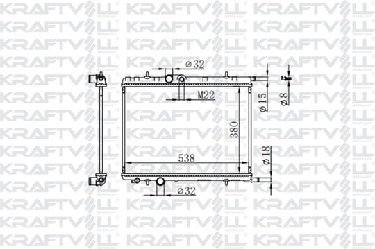 MOTOR SU RADYATORU P307 XSARA VTS EW10J4 (2,0 16V) TU5JP4 (1,6 16V) / (MT) (380*538*16) BRAZING (MT)