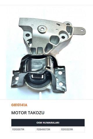 MOTOR TAKOZU DACİA DUSTER 4×4 2.0 16V