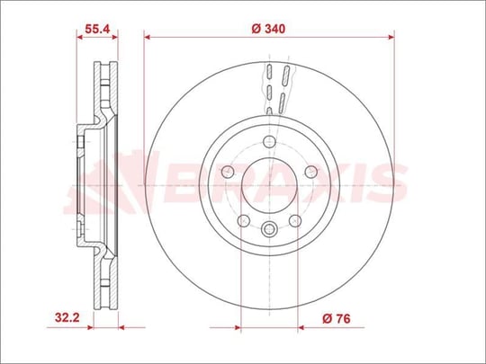 ON FREN AYNASI (DISK) (340x32,5) TRANSPORTER T6 T7 10>19 HAVALI