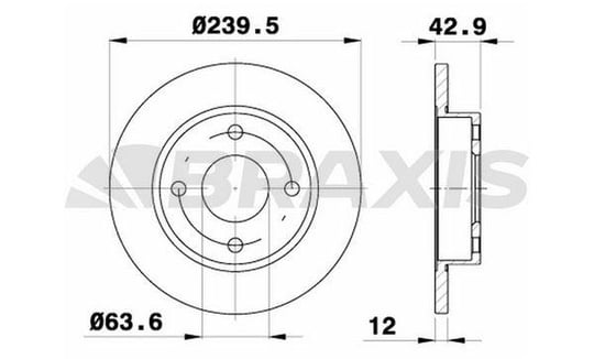 ON FREN AYNASI FIESTA III / IV 89>000 FORD KA 96>00 MAZDA 121 III 96>03 OLCU : (240 X 12 * 4B)