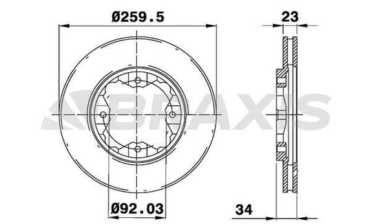 ON FREN AYNASI HAVALI HONDA ACCORD 90-98 CIVIC 95-01 (260X4) 