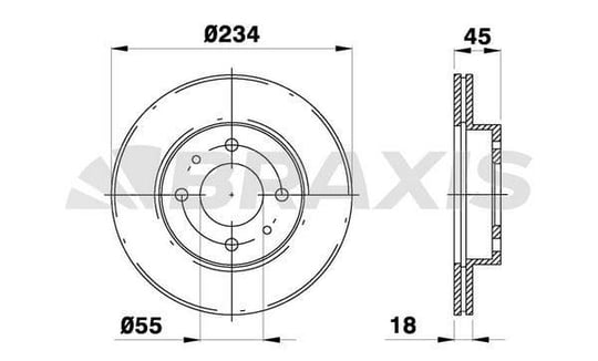 ON FREN AYNASI HAVALI MAZDA 323 89-96 MAZDA 121 1.1 / 1.3 16V / 1.5I 16V 91-96 (235MM)