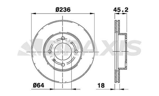 ON FREN AYNASI HAVALI MITSUBISHI CARISMA 1.6 96-00 COLT LANCER 92-03 PROTON PERSONA 96-00 (236X4)