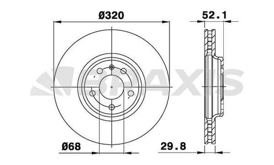 ON FREN AYNASI HAVALI SAG SOL AUDI A4 A5 Q5 (320X30MM) 08>>
