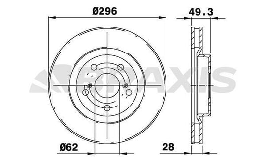 ON FREN AYNASI HAVALI TOYOTA RAV4 VVT I 2.0 2.2 D 4D 06>11 CAMRY 06>11 (296X5)