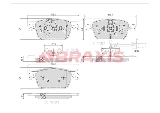 ON FREN BALATASI AUDI A4 1.4 TFSI 2.0 TFSI 15> A5 1.4 TFSI 2.0 TFSI 16>