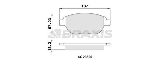 ON FREN BALATASI CITROEN C3 II C4 XSARA BERLINGO 00> PEUGEOT 1007 207 307 206 00> FIAT DOBLO 06> GEELY EMGRAND EC7 09>13
