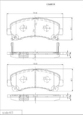 ON FREN BALATASI D MAX 8DH 2.5 DITD / 2.5 DITD 4X4 / 3.0D 4X4 10 / 06 07 / 08 SONRASI URETILEN ARACLAR ICIN