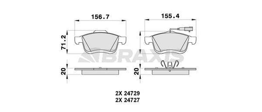 ON FREN BALATASI FIAT DOBLO III 500L 10> OPEL COMBO 12> LANCIA DELTA III 09>14