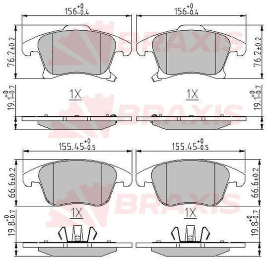 ON FREN BALATASI GALAXY S MAX 15 /> MONDEO IV 14 /> 16 JANT 1,5 2,0 ECO BOOST / 2,0TDCI