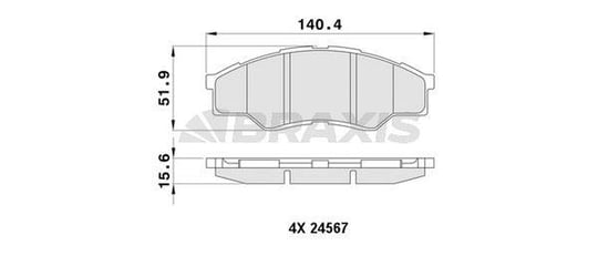 ON FREN BALATASI HILUX VIGO III PICKUP 2.5 2007> 4X2
