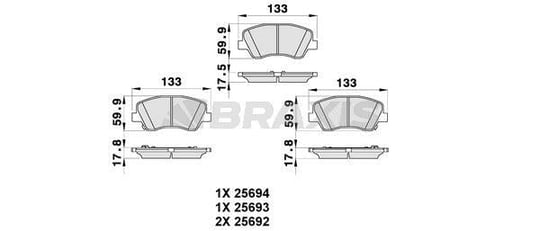 ON FREN BALATASI HYUNDAI ELANTRA 2011-> ELANTRA 2016-> I30 2011->  KIA OPTIMA 2012-> CERATO 2015-> CEED 12-> 