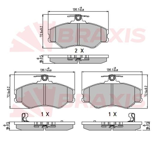 ON FREN BALATASI HYUNDAI H100 MINIBUS 1994-2005 H100 KAMYONET 1993-2003