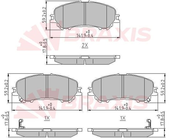 ON FREN BALATASI NISSAN QASHQAI J11 KASA 2013-> XTRAIL 2014-> RENAULT KADJAR 2015->