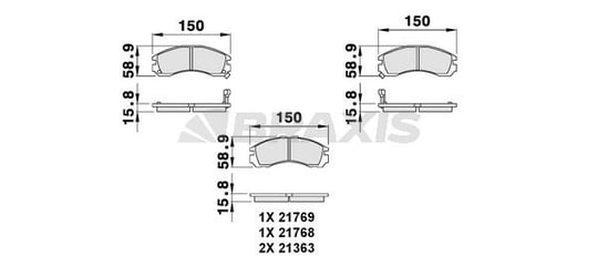 ON FREN BALATASI PAJERO II 2,5TD 90>99 OUTLANDER 03> / P4007 C CROSSER 06>