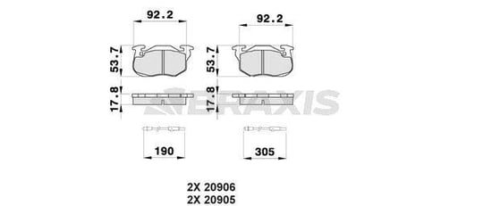 ON FREN BALATASI R9 YM R19 CLIO III EXPRESS SAXO 1.0I.1.1I.1.4I (FISLI) SAXO P106 P306 P405 (HAVA SO
