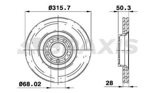 ON FREN DISK AYNA VOLVO S60 I (384) 2.0 T -2.4 00>10  V70 II (285) 2.4 05>08 XC90 I (275) D3 / D5 09>14