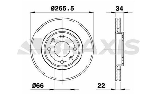 ON FREN DISK AYNASI BERLINGO II P206 PARTNER II 1,6 1,9D 1,6HDI DW8 P1007 P206 P307 P207 P208 P301 C ELYSEE P2008 C2 C3 (I II III) DS3 C4 II DS4 C3 PICASSO C3 PLURIEL XSARA PICASSO C5 (I II) 1,8 16V (HAVA SOGUTMALI) / (CAP:266MM, KALINLIK:22MM)