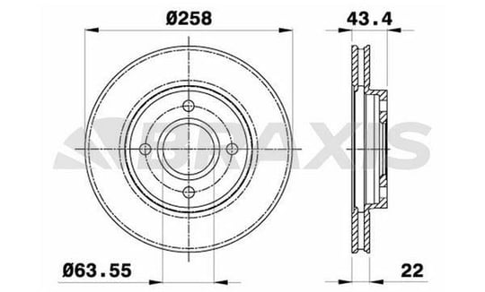 ON FREN DISK AYNASI FOCUS I 98>04 FIESTA V 00>08 FUSION 02>12 FORD KA 1.6 03>08 MAZDA II 1.2 / 1.4 / 1.6