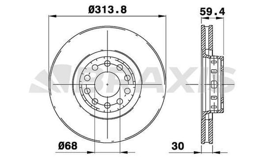 ON FREN DISK AYNASI HAVALI AUDI 100 S4 TURBO A6 S6T 4.2 A8 2.8 / 3.0V / 3.7 / 4.2 / 2.5TDI 91 / 98