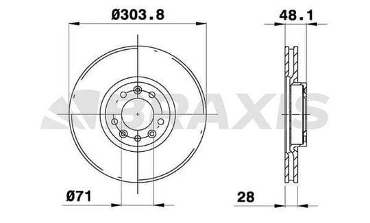 ON FREN DISK AYNASI HAVALI C4 P508 1.6VTI / 1.6THP / 1.6HDI / 2.0HDI / 2.2HDI 10> 304mm P308 II 1.2VTI / 1.6 /