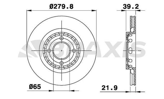 ON FREN DISK AYNASI HAVALI CORRADO 1.8 88>93 GOLF II 1.8GTI 89> PASSAT 1.8 88>93