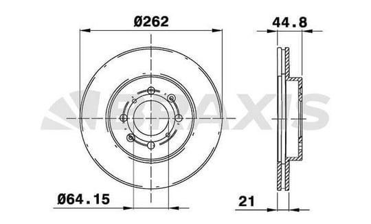 ON FREN DISK AYNASI HAVALI HONDA JAZZ CITY 2008> CIVIC 2001 2006 (262X4)