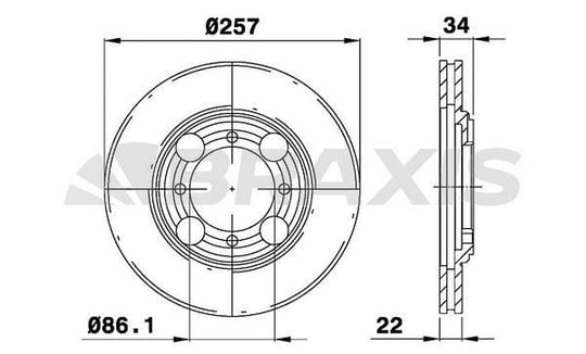 ON FREN DISK AYNASI HAVALI HYUNDAI ELANTRA 1.6 1.8 COUPE 96-98 (257X4)