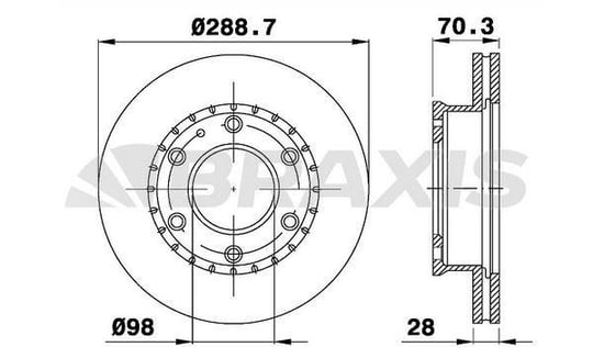 ON FREN DISK AYNASI HAVALI MAZDA B2500 2.5 D BT50 4X4 05-11 FORD RANGER 05-> 289X6